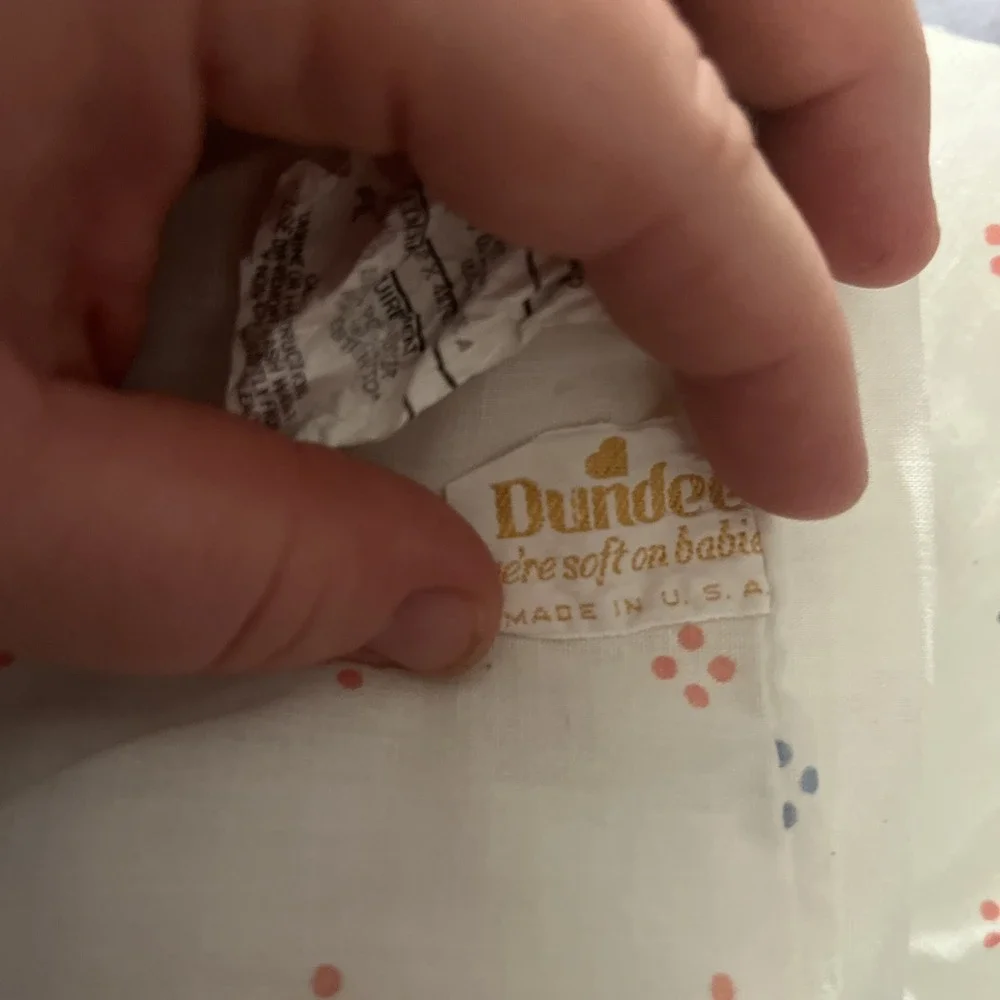 Vtg Dundee '84 Disney Baby Mickey Minnie ABC Balloons Crib Comforter Blanket